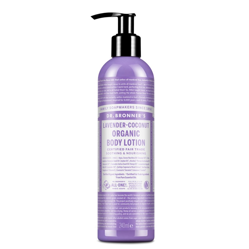 Kūno losjonas Dr.bronner’s Lavender-Coconut, 240 ml