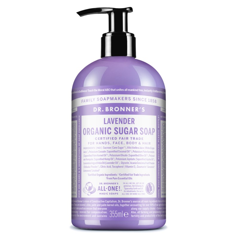 DR. BRONNER’S ekologiškas cukraus muilas Lavender, 355 ml