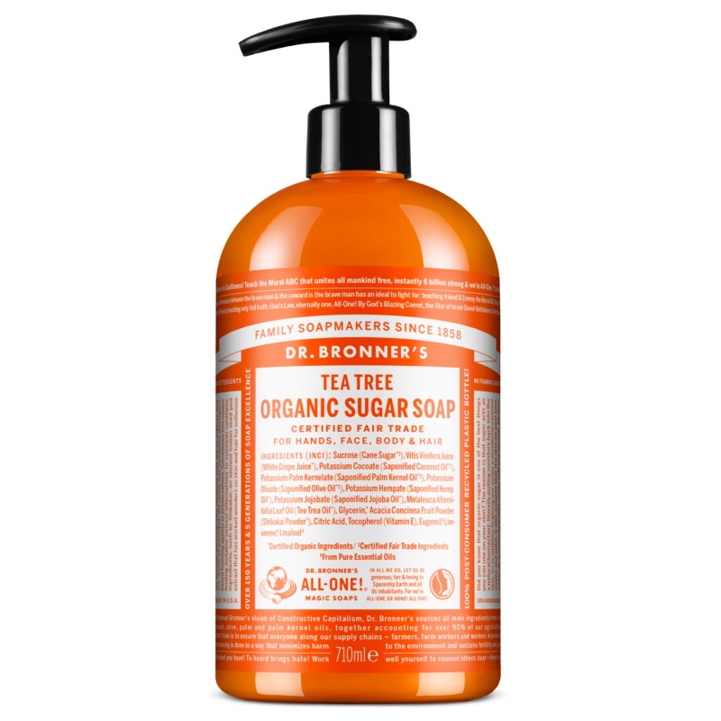 DR. BRONNER’S ekologiškas cukraus muilas Tea-Tree, 355 ml