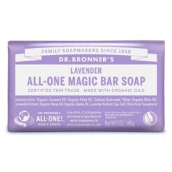DR. BRONNER’S ekologiškas kietas muilas Lavender, 140 g
