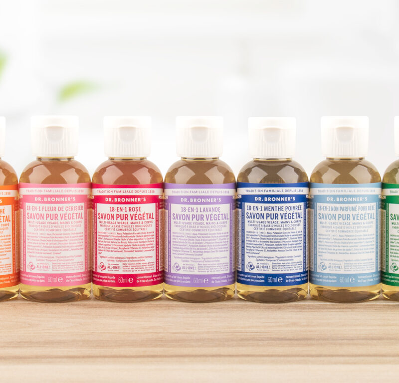 Dr. Bronner's pure liquide soap 60 ml.